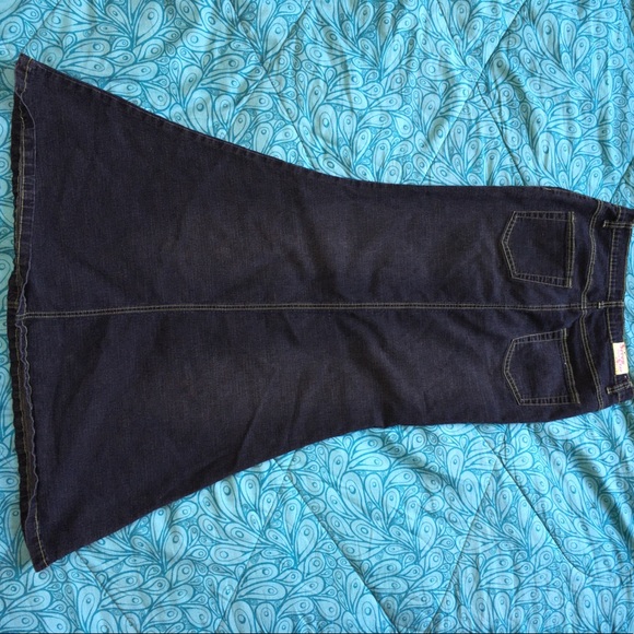 πHP!π Vintage Seven Star Fishtail Jean Skirt - Picture 5 of 8